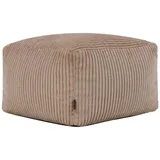I.C.O.N. Hocker Amara Flauschiger Cord Stoff Mokkabraun