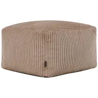 I.C.O.N. Hocker Amara Flauschiger Cord Stoff Mokkabraun