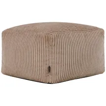 I.C.O.N. Hocker Amara Flauschiger Cord Stoff Mokkabraun