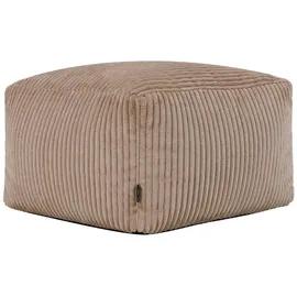I.C.O.N. Hocker Amara Flauschiger Cord Stoff Mokkabraun