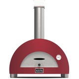 Alfa Forni Holzkohlegrill der Marke Modell Moderno 1 Pizza Legna Antique Red