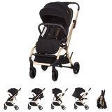 Chipolino Kinderwagen, Buggy Twister 360 Grad drehbar, Rückenlehne verstellbar schwarz