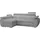 Mirjan24 Eckcouch Cord 2-Sitzer Grau