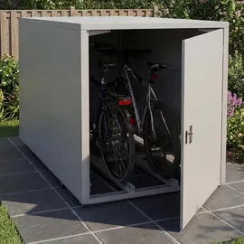 Proregal Fahrradgarage 2er-Fahrradgarage Fahrradunterstand Hellgrau