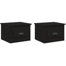vidaXL Hängenachtschrank 2 Stk. 41,5 x 36 x 28 cm Schwarz