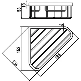EMCO System 2 Eckseifenkorb chrom