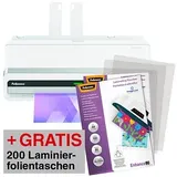 Fellowes AKTION: Fellowes Jupiter A3 Laminiergerät bis DIN A3 + GRATIS 200 Laminierfolien, DIN A4, 80 micron, glänzend