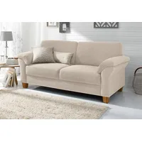 Home Affaire 3-Sitzer "Borkum, 186x87x88 cm Struktur beige (natur), (66295661-0)