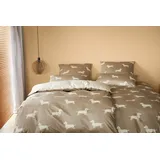 ELEGANTE Bettwäsche Dogs Farbe Natur-Beige