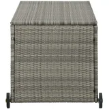 vidaXL Gartenbox Hellgrau 120x65x61 cm Poly Rattan