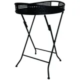 Lesli Living Tabletttisch Tabletttisch Beistelltisch schwarz Bambus 69,5 cm schwarz