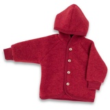 Engel Natur Engel Baby Jacke mit Kapuze Wollfleece (Jaspis melange, 50-56) - 50-56