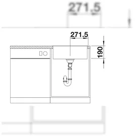 Blanco Subline 500-IF SteelFrame Silgranit PuraDur schwarz m.Afb.