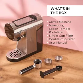 chiato Luna Style Siebträgermaschine silber