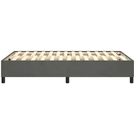 vidaXL Boxspringbett Dunkelgrau 120x200 cm Samt1393298