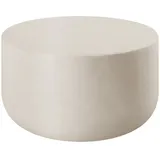Tectake Runder Couchtisch Weiß Keramik 80 x 39,5 cm