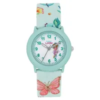 Prinzessin Lillifee Quarzuhr 2037728 grün Textilarmband bunt