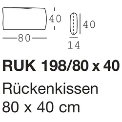 freistil Rolf Benz 198 - Rückenkissen | 80 x 40 cm