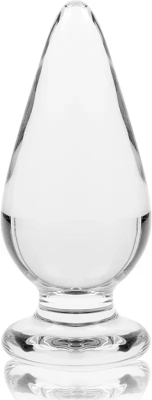 Nebula - Modell 4 Analplug Borosilikatglas Klar 11 cm -o- 5 cm - Rosa