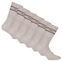 FILA Unisex Socken, 6er Pack - Strümpfe, Street, Lifesyle, Sport (2x 3 Paar) Grau 43-46