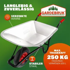 Gardebruk Schubkarre 250kg mit Stahlfelge