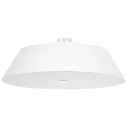Deckenleuchte Deckenlampe Glas Stoff Stahl Weiß Wohnzimmer Schlafzimmer Küche