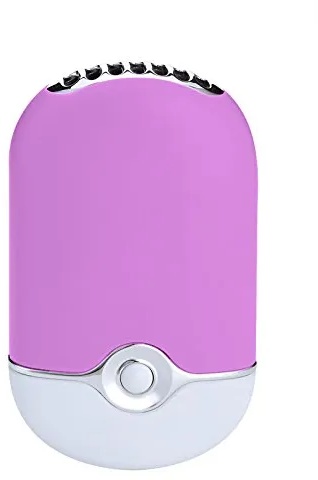 ThreeH USB Ventilator Leise Mini-Klimaanlage Reisehand USB aufladbare Lüfter Luftreiniger Ventilator F015,Purple