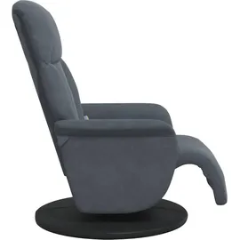 vidaXL Massagesessel mit Fußteil Dunkelgrau Samt