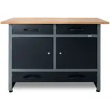 Ondis24 Werkbank Werktisch 120cm aus Metall - grau