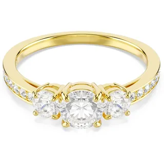 Swarovski Stilla Attract Ring, Rundschliff, Weiß, Goldlegierungsschicht | 55
