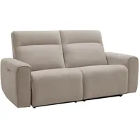 Vente-unique - Relaxsofa elektrisch 3-Sitzer - Stoff - Beige - lorgita
