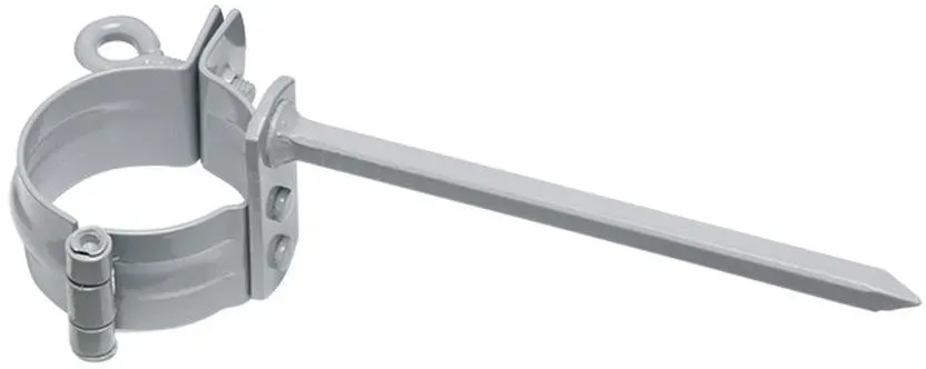 Rohrschelle DN 75 PVC grau, Stiftlänge 100 mm feuerverz./kunststoffbesch.