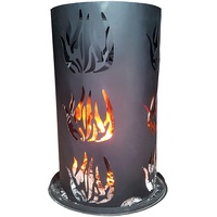 Metall Feuersäule Feuerkorb Feuerstelle Terrassenofen Feuerrost Schürhaken H60cm