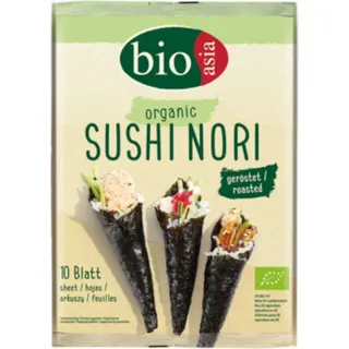 BIOASIA Bio Seetang geröstet für Sushi Nori 300g (12x10 Blatt)