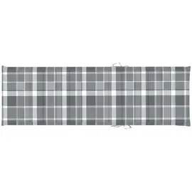 vidaXL Sonnenliegen Auflage 200 x 70 x 3 cm grau kariert 1 St.