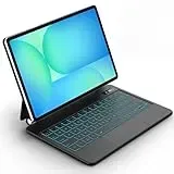 Bettdow für Samsung Galaxy Tab S10 FE/S9 FE 10.9"/S9 11" Tastatur Hülle, Schwebendes Magnetisches Design mit Trackpad, QWERTZ-Layout Beleuchtete Tastatur für Galaxy Tab S10 FE/S9 FE/S9/S8/S7, Schwarz