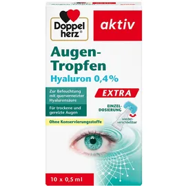 Doppelherz Augen-Tropfen Hyaluron 0,4% Extra 10 x 0,5 ml