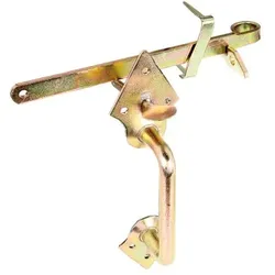 Klinken-Set f. Flechtzaun-u.leichte Holztore, galv. gelb verzinkt, L 260 mm