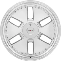 Axxion Y1 race silber lackiert mit hochglanzpoliertem Felgenbett Alufelge silber