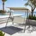 [en.casa] Satten Grau/Beige 3-Sitzer