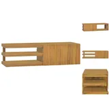 vidaXL Wand-Badschrank 110x40x30 cm Massivholz Teak