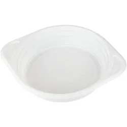 DayBays 500 Stk. Suppenterrine 350 cc. 150x200x33 mm PP Weiß rund mit Ohren