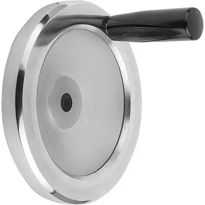SCHEIBENHANDRAD D1=100 PASSBOHRUNG D2=10H7 ALUMINIUM, KOMP:DUROPLAST, GRIFF DREHBAR