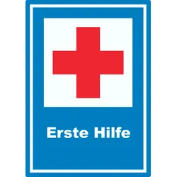 Richtzeichen Erste Hilfe Aufkleber A4 (210x297mm)