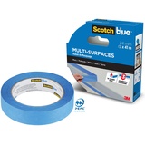Scotch ScotchBlue Premium Malerkrepp Universal, 24 mm x 41 m - Vielseitiges Scotch Klebeband für Malerarbeiten und Dekoration, für Innen und Außen, Abklebeband/Kreppband - 70% PEFC