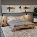 Krok Wood Massivholzbett Valetta in Buche mit Kopfteil 160 cm x 200 cm
