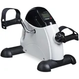 Relaxdays Mini Heimtrainer Fahrrad schwarz/weiß
