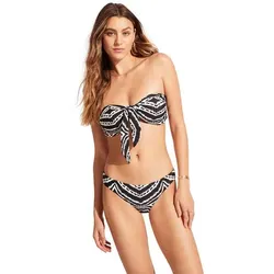 SEAFOLLY Damen Bikinihose Zanzibar Reversible, Black, 40