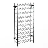 Homcom Weinregal 60 Flaschen Metall Schwarz