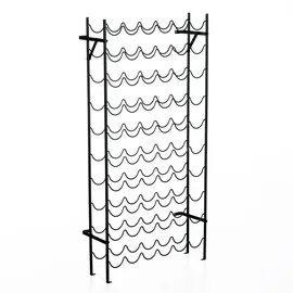 Homcom Weinregal 60 Flaschen Metall Schwarz